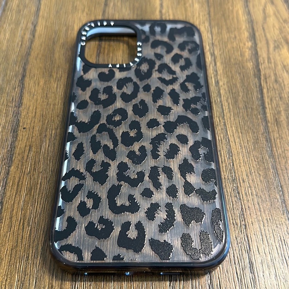 Casetify black and clear leopard iPhone 12 Pro Max case
